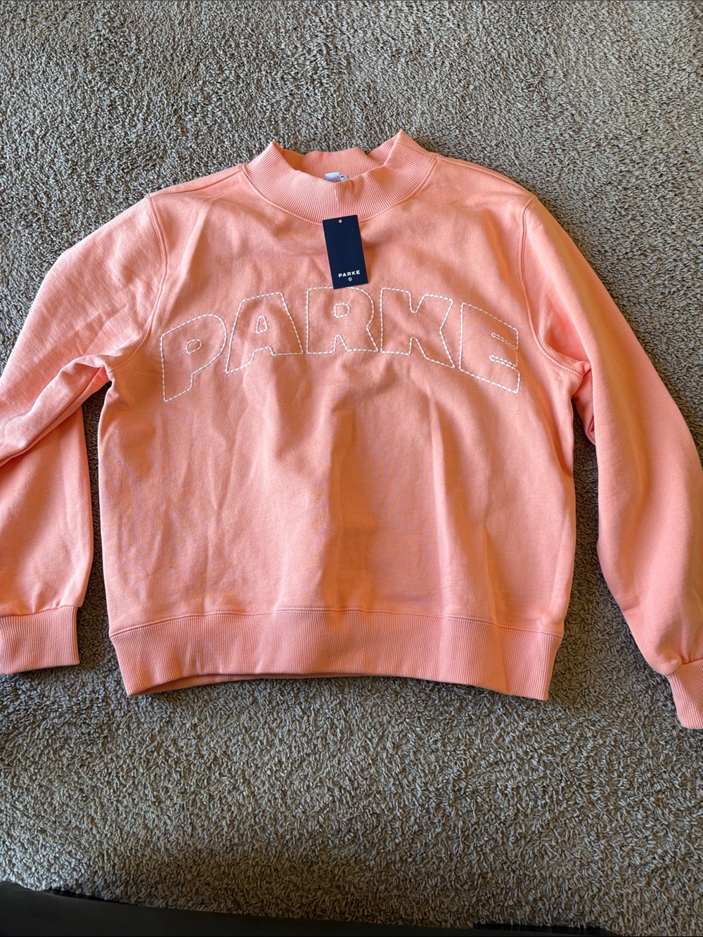 Parke Women's Crewneck Sweatshirt in Peach Pink